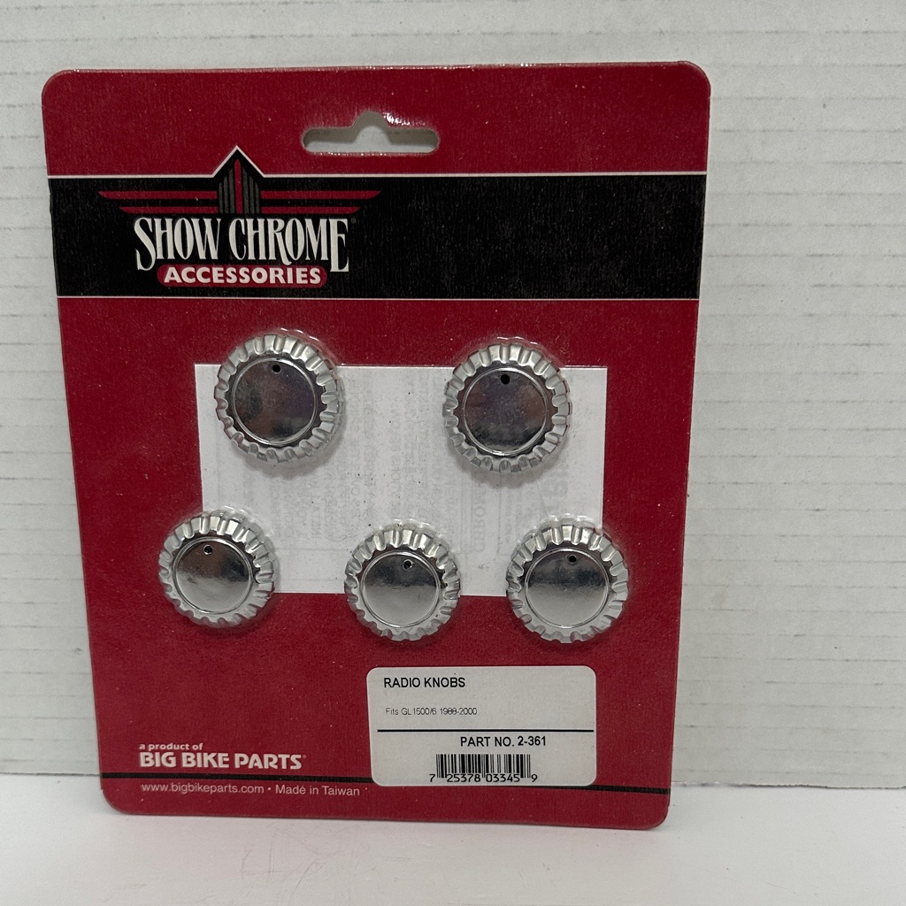 Show Chrome Silver Radio Knobs Part No 2361 Big Bike Parts